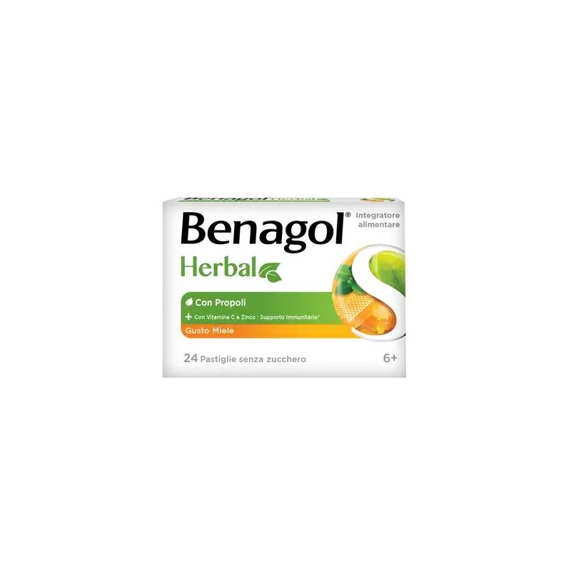 BENAGOL HERBAL MIELE 24PAST