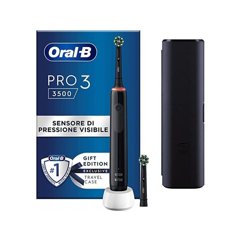 ORALB PRO 3 BLACK SPAZZ+2REF